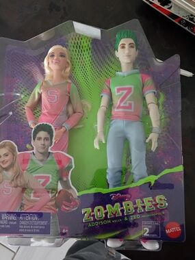 Disney Zombies Addison & Zed Doll Duo - Pink & Lime Green